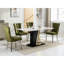 Chaise de salle à manger en velours, 2 chaises, olive, pieds en acier inoxydable chromé, ressorts, pièces rembourrées Sw1701ol, velours olive, coussin à ressorts,