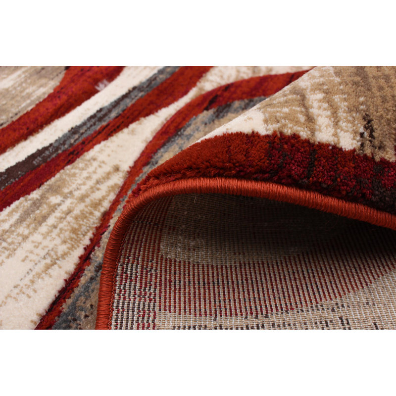 Fricis Abstract Indoor Rug, Rectange 5'3" x 7'3"