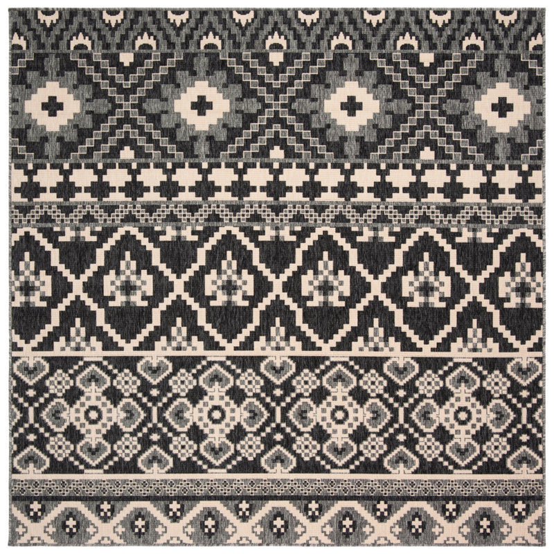 Northpoint Veranda Southwestern Indoor/Outdoor Area Rug, Square 6'7"