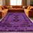 Vintage Persian Medallion Purple carpet-easy to clean, machine-washable, soft and comfortable; suitable for door mats, kitchens, living rooms, bedrooms, corridors, and laundry areas. Easy to clean, durable carpet for home decoration.-126918622