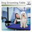 Foldable Grooming Table Adjustable Height Arms Pet Station with Nooses, Tool Organizer-129595833