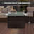 44" 50,000 BTU Propane Gas Fire Table with Lid Fireplace with Glass Wind Guard Wicker Base