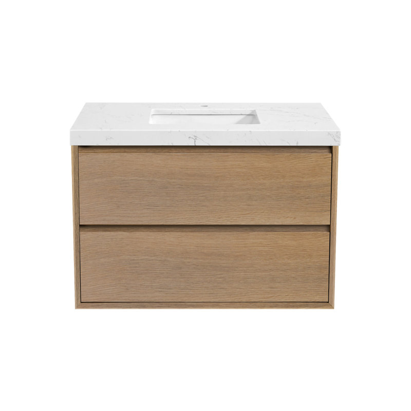 Meuble-lavabo mural simple avec comptoir et lavabos, 36"