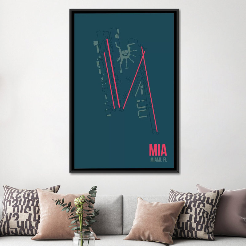 Impression sur toile, H 26 po x l 18 po x P 1,5 po, Toile avec cadre noir, Pas de tapis