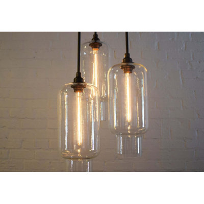 Luminaire suspendu grappe 3 lumières Sorbonne