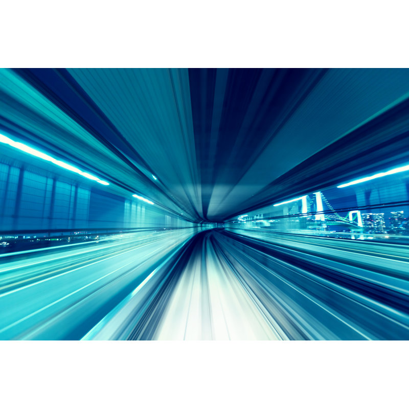 Automated Guide-Way Train 1 Piece Wrapped Canvas Wall Art, 20cm H x 30cm W