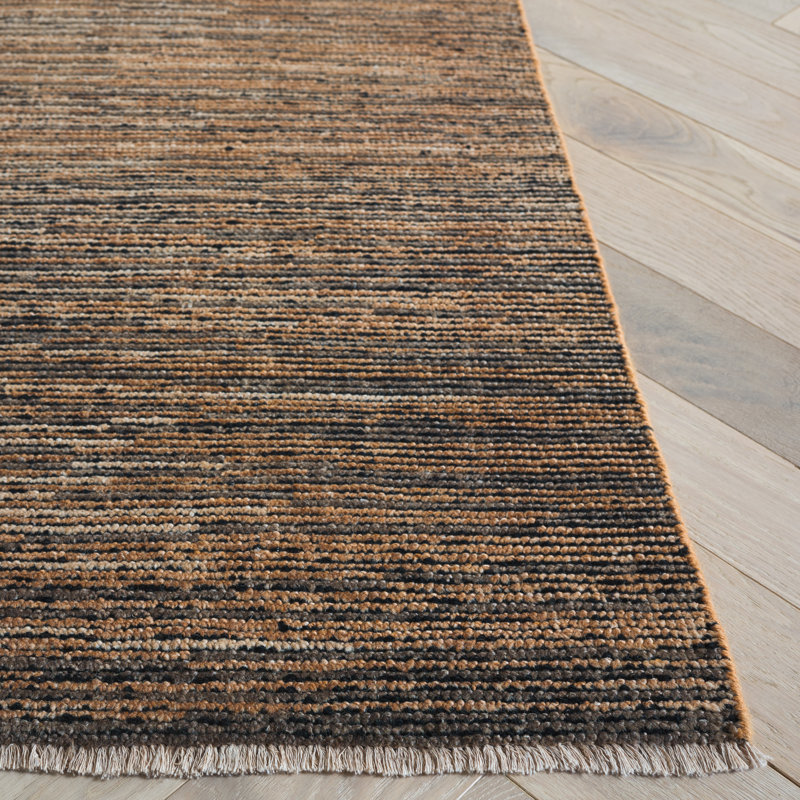 Gray Hand-Knotted Wool and Viscose 6' x 9' Area Rug