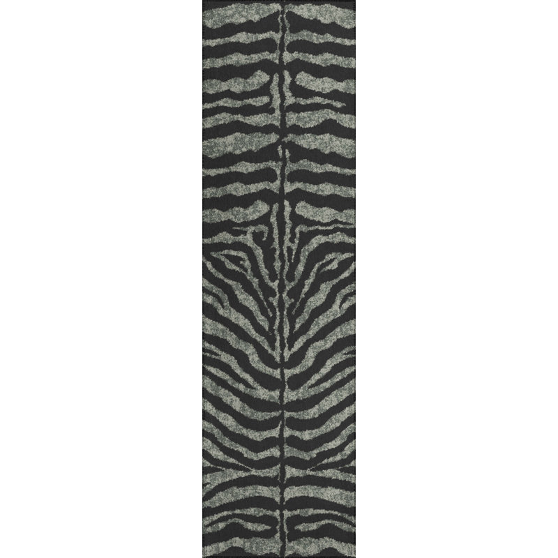 Tapis tissé à la machine Animal, Tapis de couloir 2 pi 3 po x 7 pi 6 po