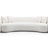 102'' 5-Seater Boucle Sofa Modern Sectional Half Moon Leisure Couch Curved Sofa Teddy Fleece Velet-1250256225