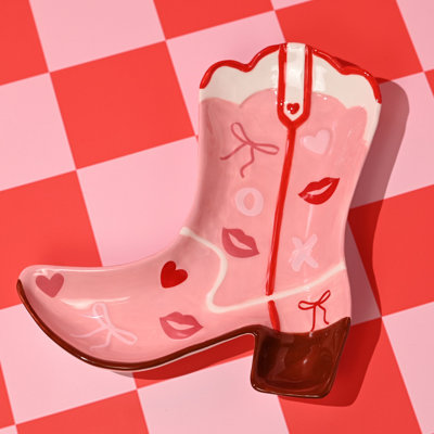  Cowgirl Boot Shaped Plate