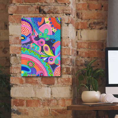 Toile épique Graffiti «Cartwheels» par Hello Angel, 18 po x 26 po