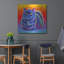 Luxe métal Art «Fiery Rainbow Black Cat» par Rebecca «Fiery Rainbow Black Cat» par Rebecca Wang Art-101657557