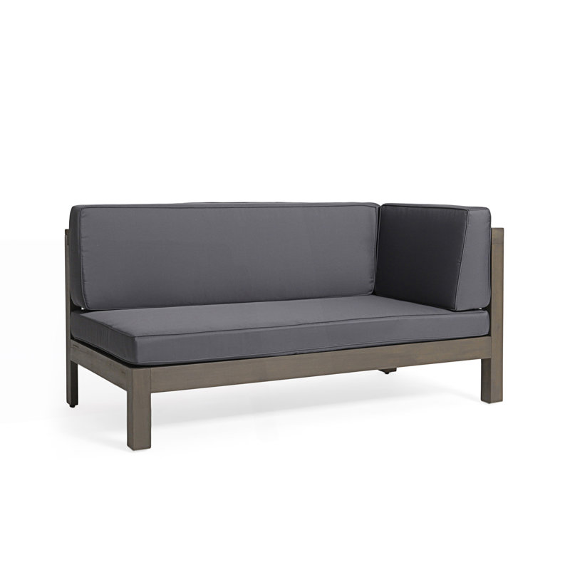 X-Back Right Corner Bench, Dark Gray/Gray