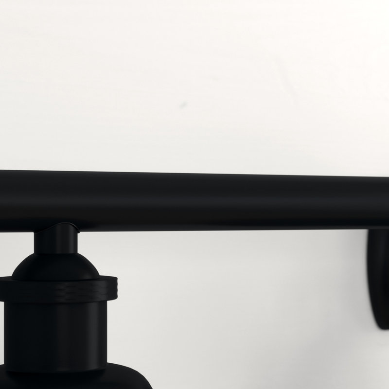 Éclairage de salle de bain à intensité variable 4 lumières Dallyn, Noir mat, Noir mat, Ampoule DEL 6 watts Vinage