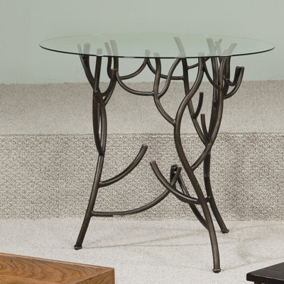 Karlie Glass Top End Table