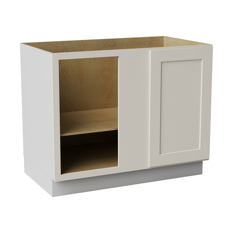 Armoire d'angle à base basse, Crème Shaker, L 36 po x H 34,5 po x P 24 po