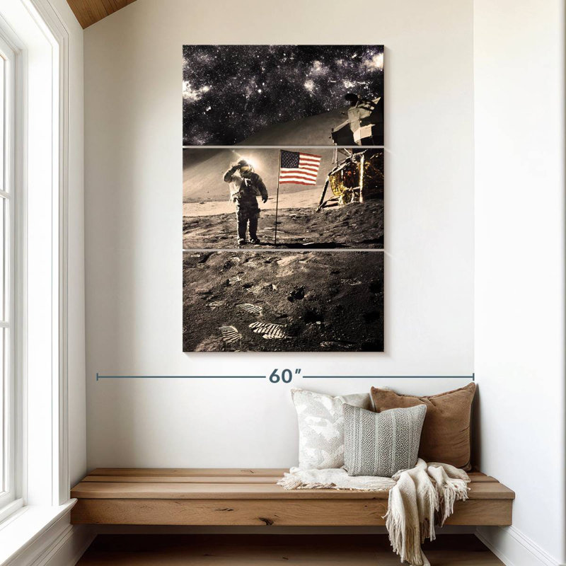 Lelar Moon Landing, 50" H x 32" W
