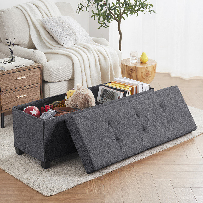 Banc long pliable Pehrson, Gris anthracite