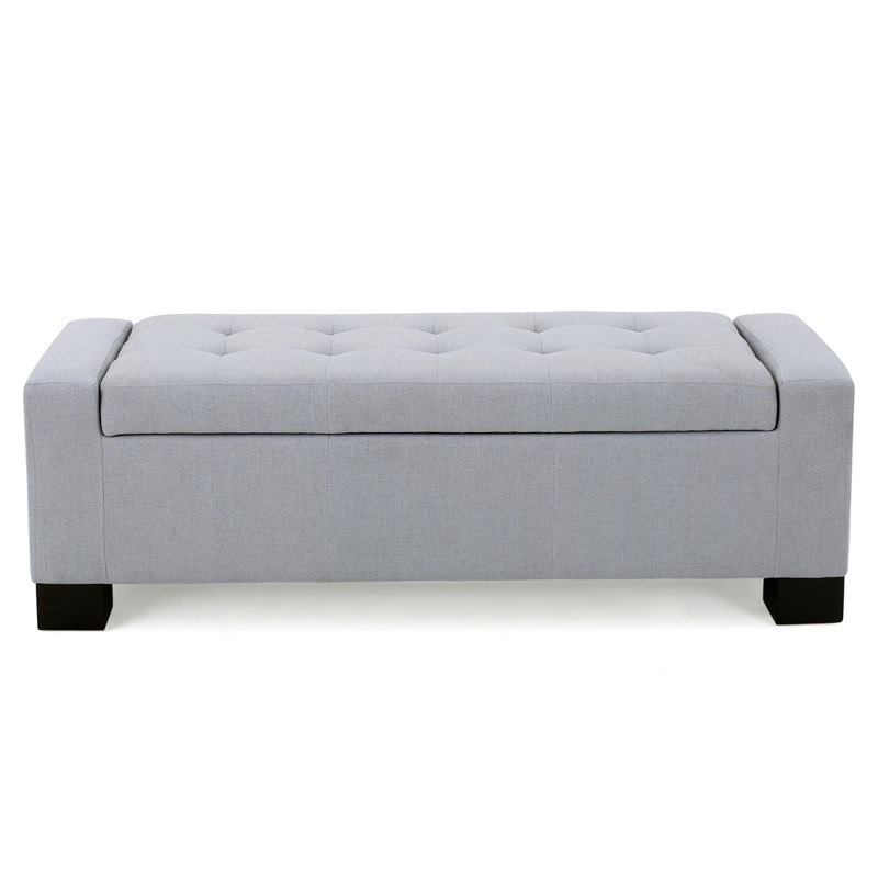 Banc de rangement élégant, un mélange parfait de design minimaliste et de fonctionnalité pratique, Gris clair