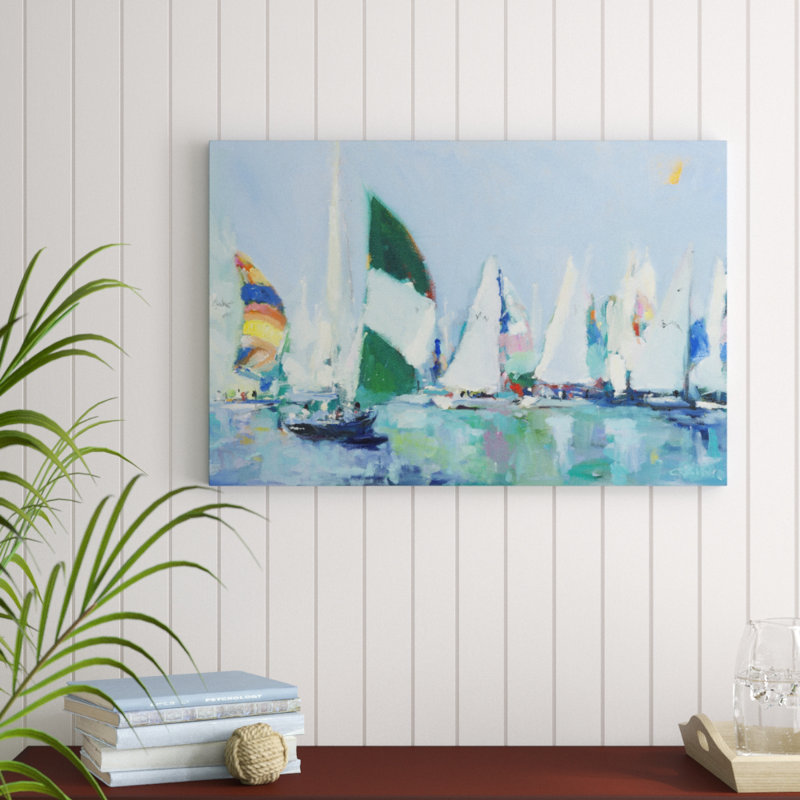 Parking Lot by Curt Crain - Painting on Canvas, 61cm H x 91cm W, Wrapped Canvas