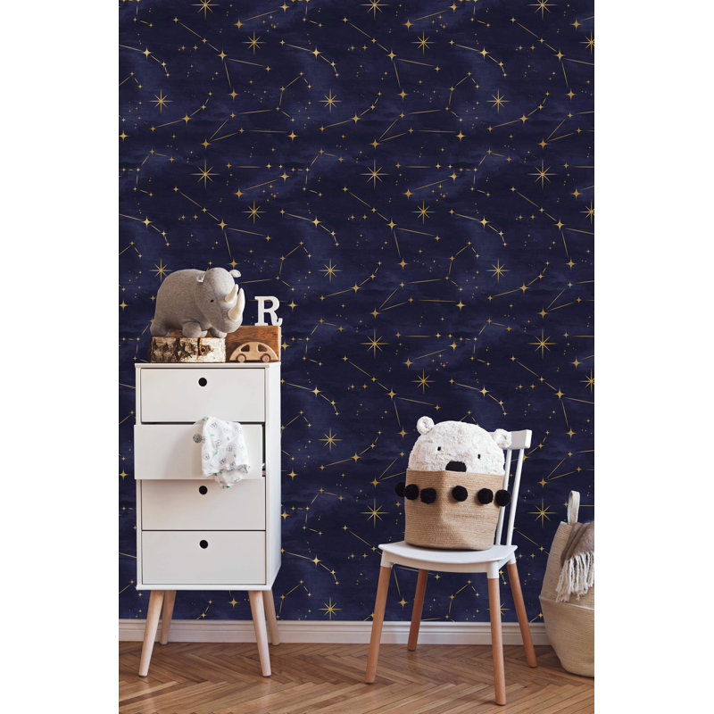 Rouleau de papier peint adhésif étoiles Fulham, L 10,42 po x l 25 po