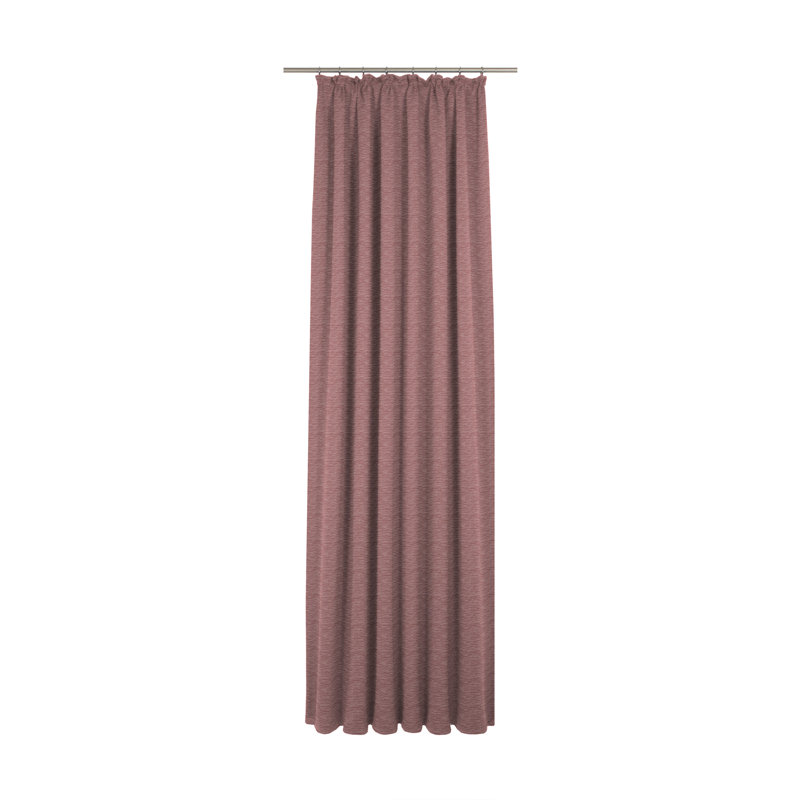 Beloit Pinch Pleat Room Darkening Curtain, 270cm Width x 225cm Drop, Pink
