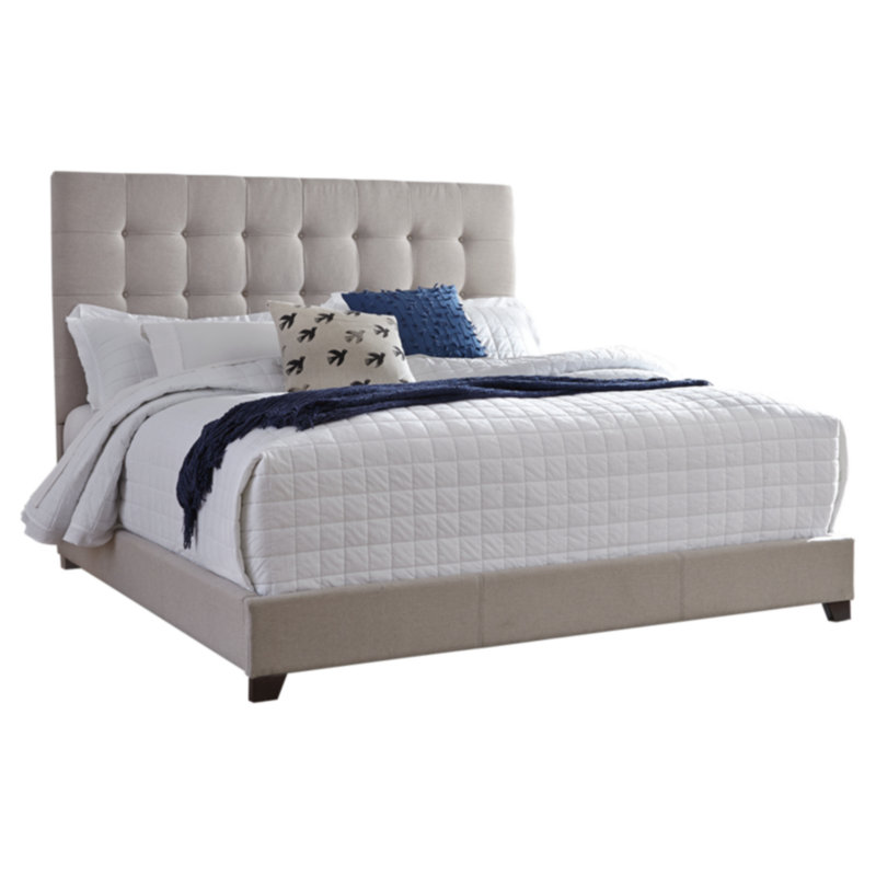 Lit tapissier capitonné standard Dolante, Grand