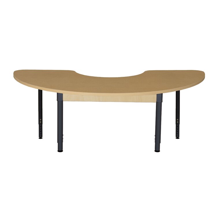 Wood Designs HPL2264HCRCA1829 - Half Circle High Pressure Laminate Table with Adjustable Legs 18-29