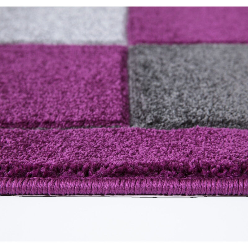 Ceryce Non-Slip Indoor Doormat, Purple/Grey