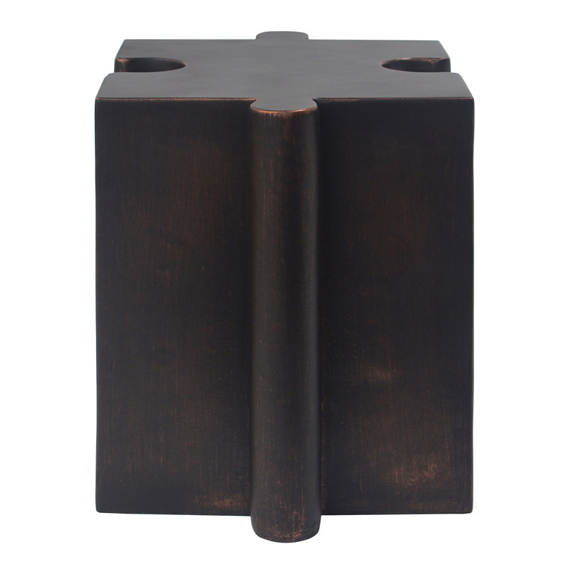Puzzle Art Side Table(Only Including Table), Copper