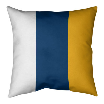 Virginia Striped Outdoor Reversible Throw Pillow