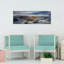Tempête au-dessus de pics désertiques, paysage contemporain abstrait, art mural montagne-759524970