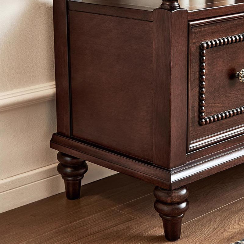 Console rétro de luxe multifonctionnelle, H 35,04 po x l 47,24 po x P 15,75 po, Marron foncé