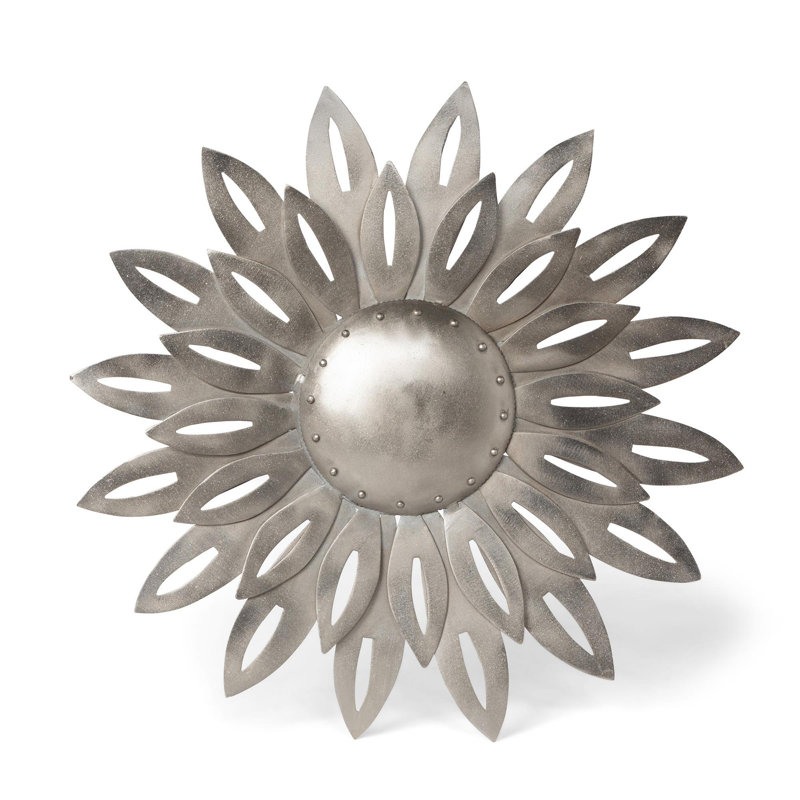 Dahlia vieilli de la collection Park Hill, H 18 po x l 1,25 po x P 18 po, Nickel