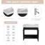 Meuble-lavabo simple avec plateau en résine 23,65 po Cardon-331459997