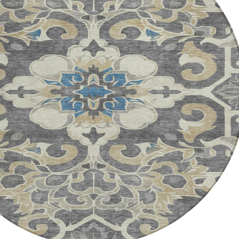 Tapis 8 po beige et gris