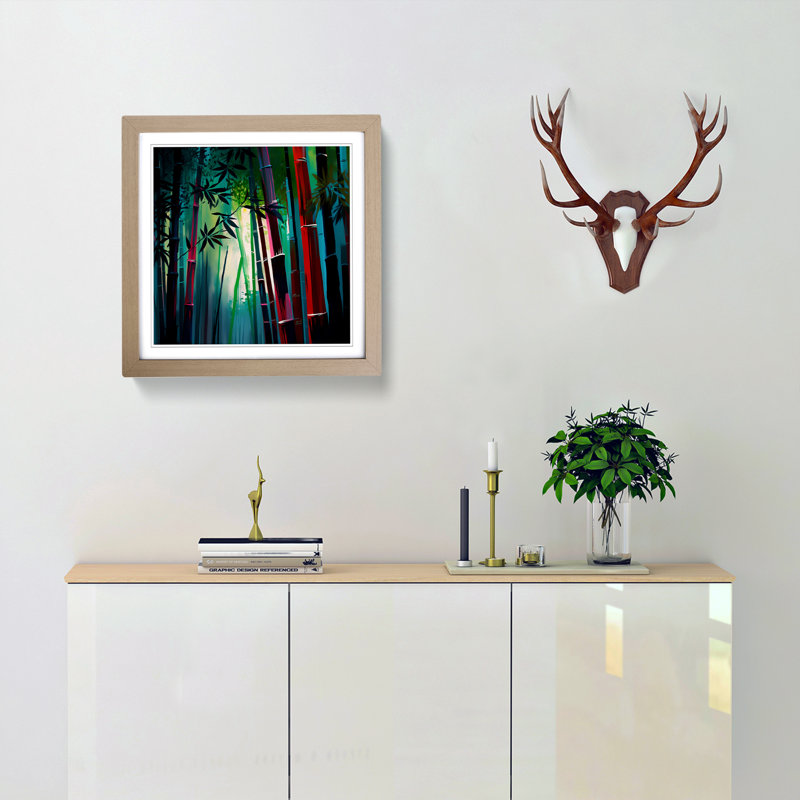 Single Picture Frame Print on Wood, Oak