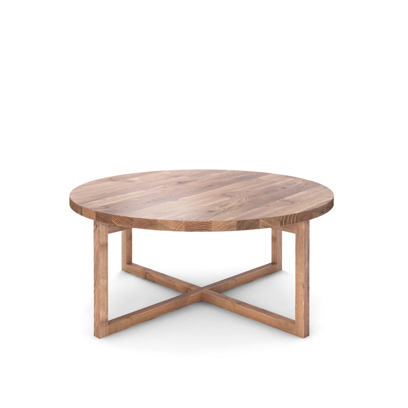 Solid Wood Frame Coffee Table, H90 x L90 x W38cm