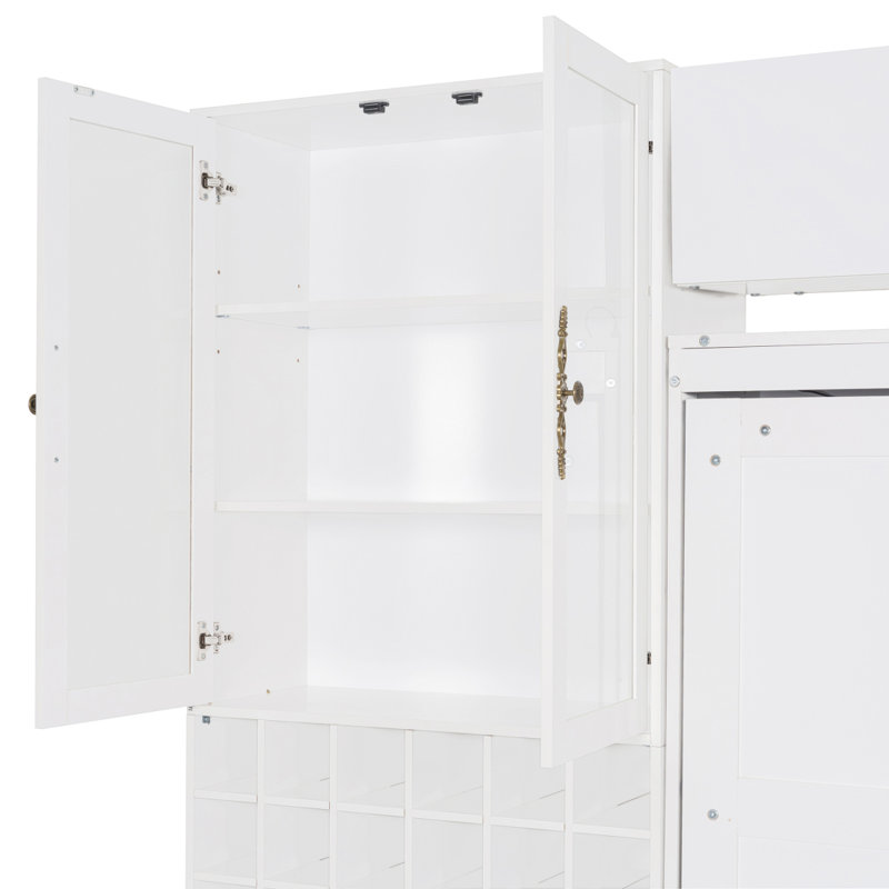 Full Size Murphy Bed Wall Bed With Sofa , Shelves USB & Light ,White