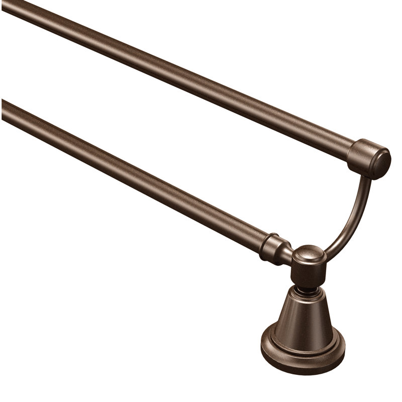 Bradshaw Double 24" Wall Mounted Towel Bar, Oil Rubbed Bronze