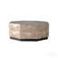 Table basse ronde de 96,5 cm (38 pouces) de style rétro en bois avec motif en relief tridimensionnel, idéale pour le salon ou la maison.