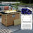 K&K 43" Propane Gas Fire Pit Table-1124060634