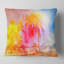 Coussin à imprimé aquarelle rétro - palmiers jaunes-29855078-29828525