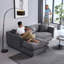 Sofinity 88" Sectional Sofa Couch Chaise Lounge Loveseat With Adjustable Legs Machine Washable Waterproof Cover For Living Room & Office Apartment