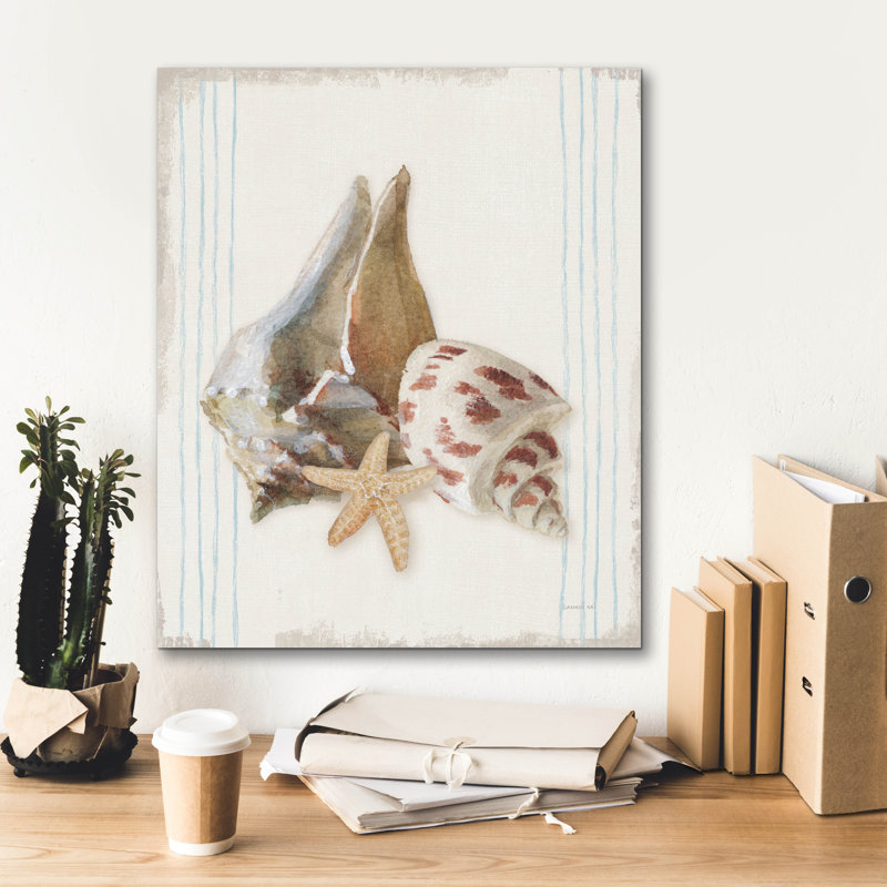 «Floursack Nautical Shells 2» par Danhui Nai, art mural sur toile, H 24 po x l 20 po