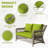 5" Loveseat Cushion Water Repellent & UV-Resistant Patio Furniture Cushions, Removable Outdoor Couch Cushions With Hidden Zipper & Adjustment Staps For Couch, Bench, And Swing-985681151