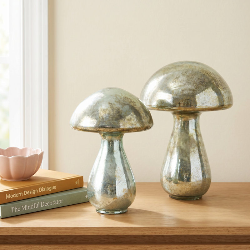Elspeth 2 Piece Sculpture Set, Green