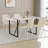 4-Piece Linen Upholstered Dining Chair Set with High Back & Metal Frame-146214572-146486670