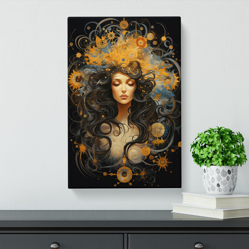 Virgo Zodiac Modern - Print, 60cm H x 40cm W x 3cm D