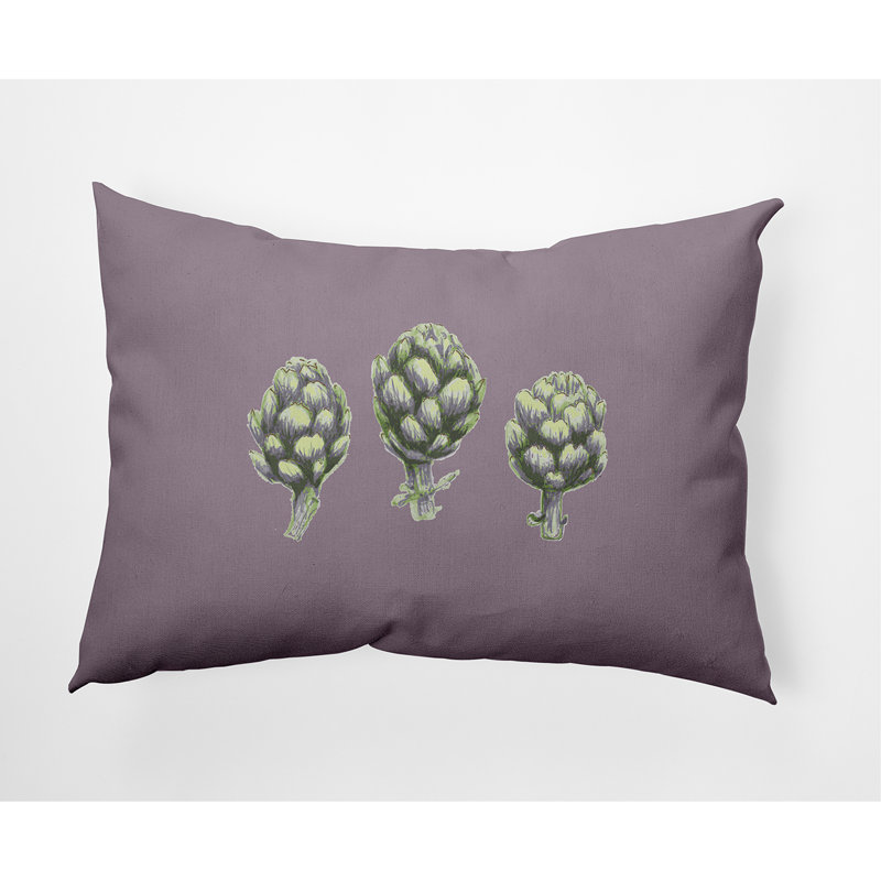 Coussin lombaire artichaut, Violet